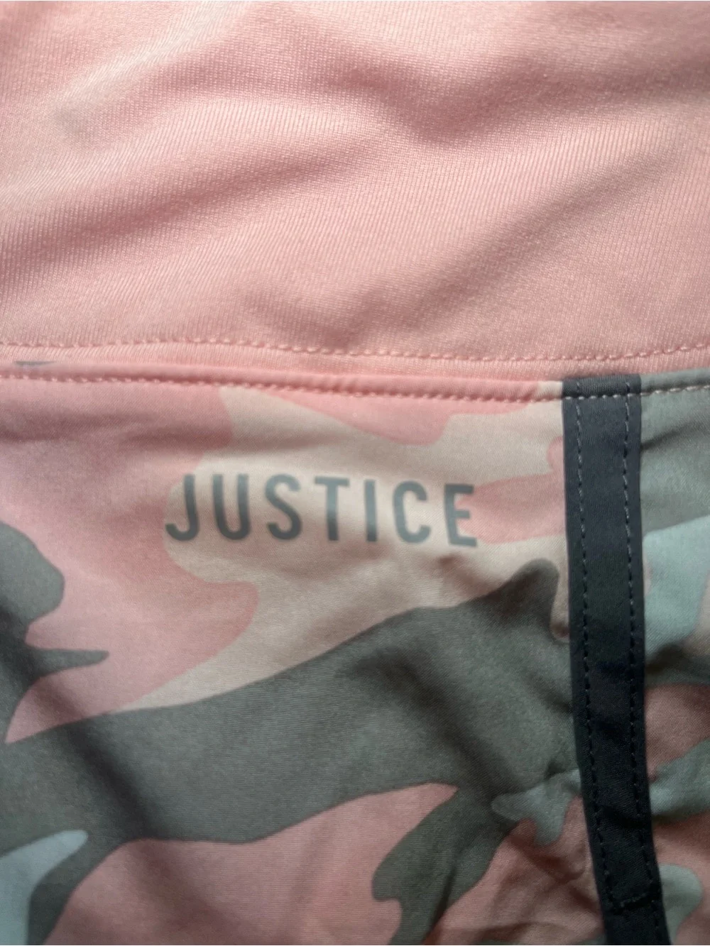 Justice Girls Pink Camo Active Running Shorts Built In Liner Size 7 NWT